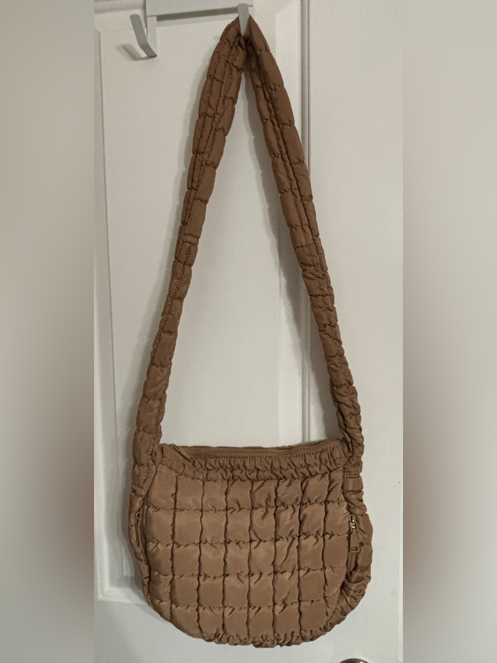 Urban Expressions Quilted Shoulder Bag in Brown